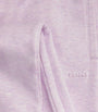 Purple Cotton-Blend Fleece Straight Sweatpants