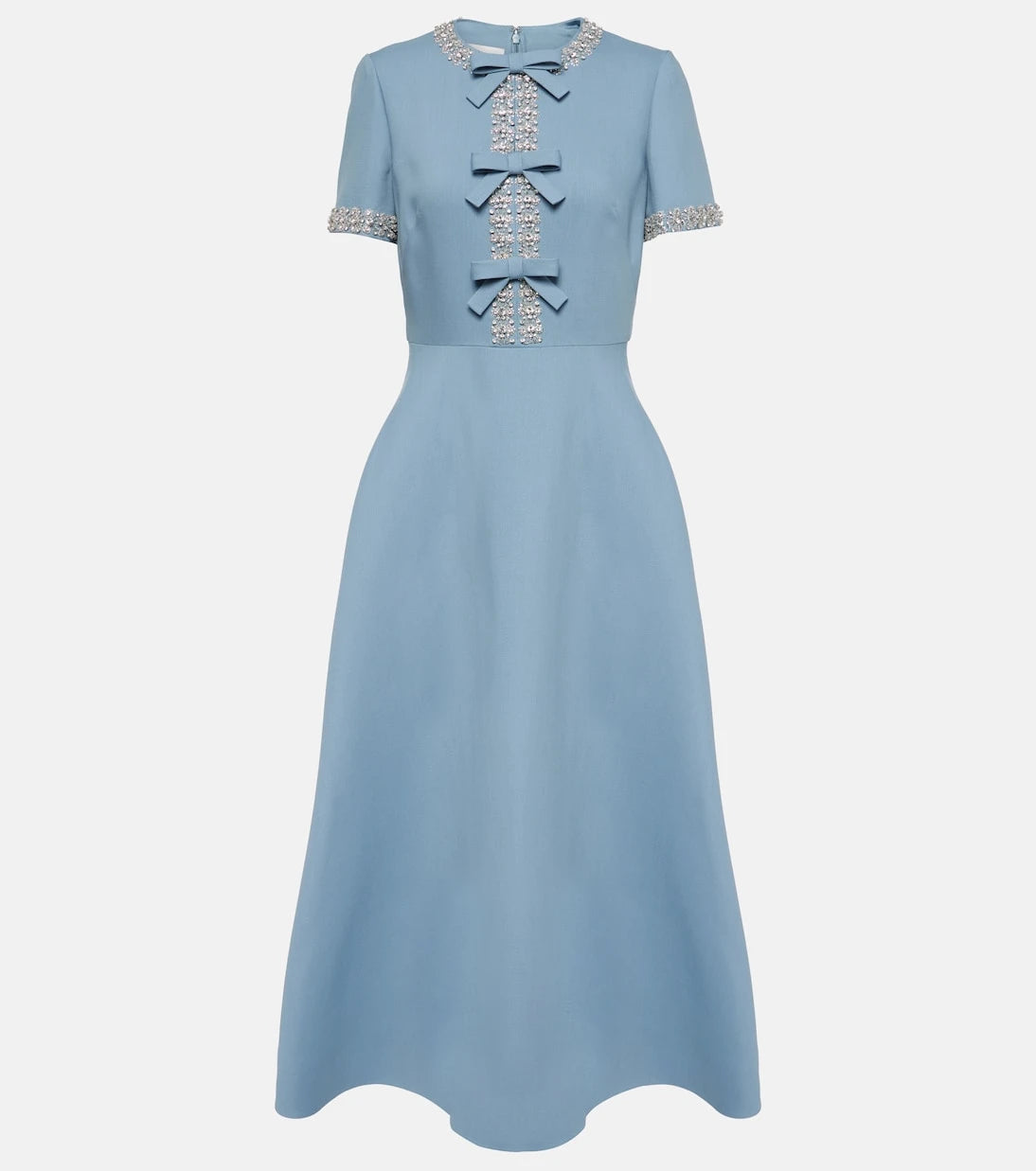 Valentino - Crepe Couture embellished midi dress