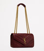 Saint Laurent Burgundy Small Loulou Shoulder Bag