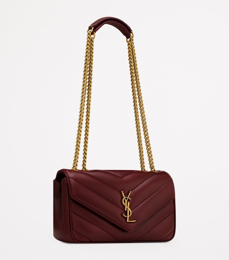 Saint Laurent Burgundy Small Loulou Shoulder Bag