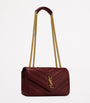 Saint Laurent Burgundy Small Loulou Shoulder Bag