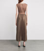 Weekend Max Mara Brown Jersey Pleated Midi Dress