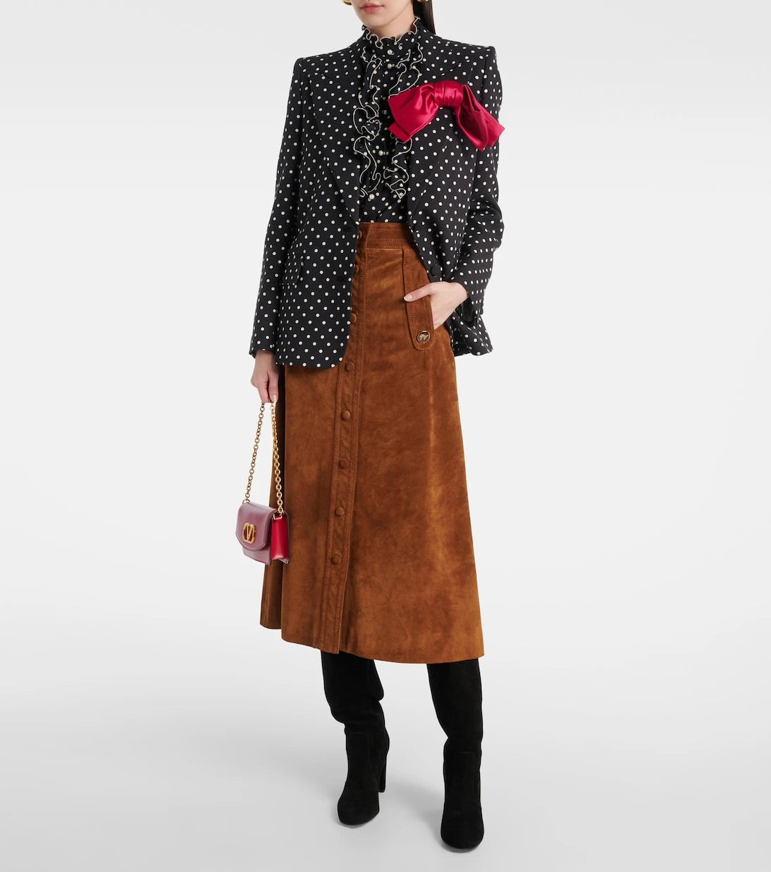 Gianvito Rossi - Glen 85 suede knee-high boots