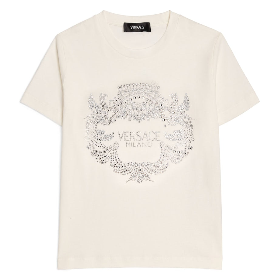 Versace Kids Embellished Crest T-Shirt (6-14 Years)