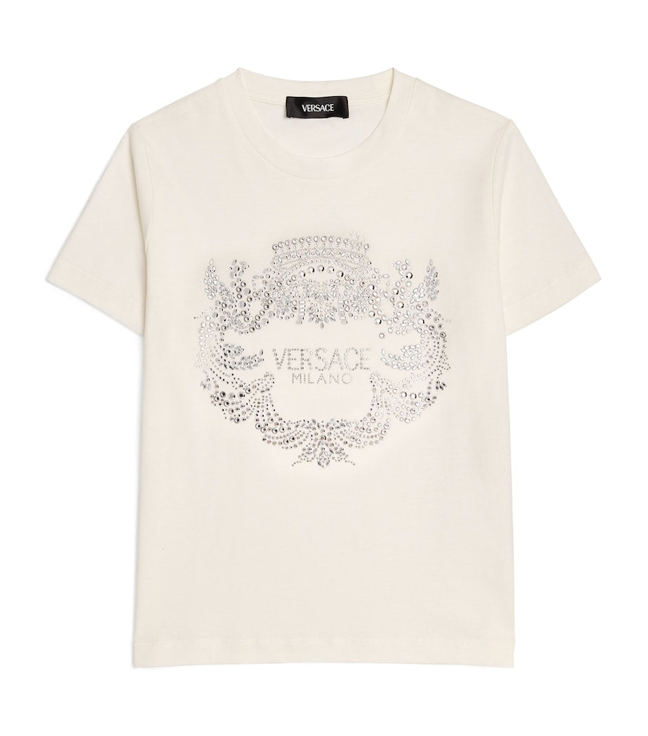 Versace Kids Embellished Crest T-Shirt (6-14 Years)