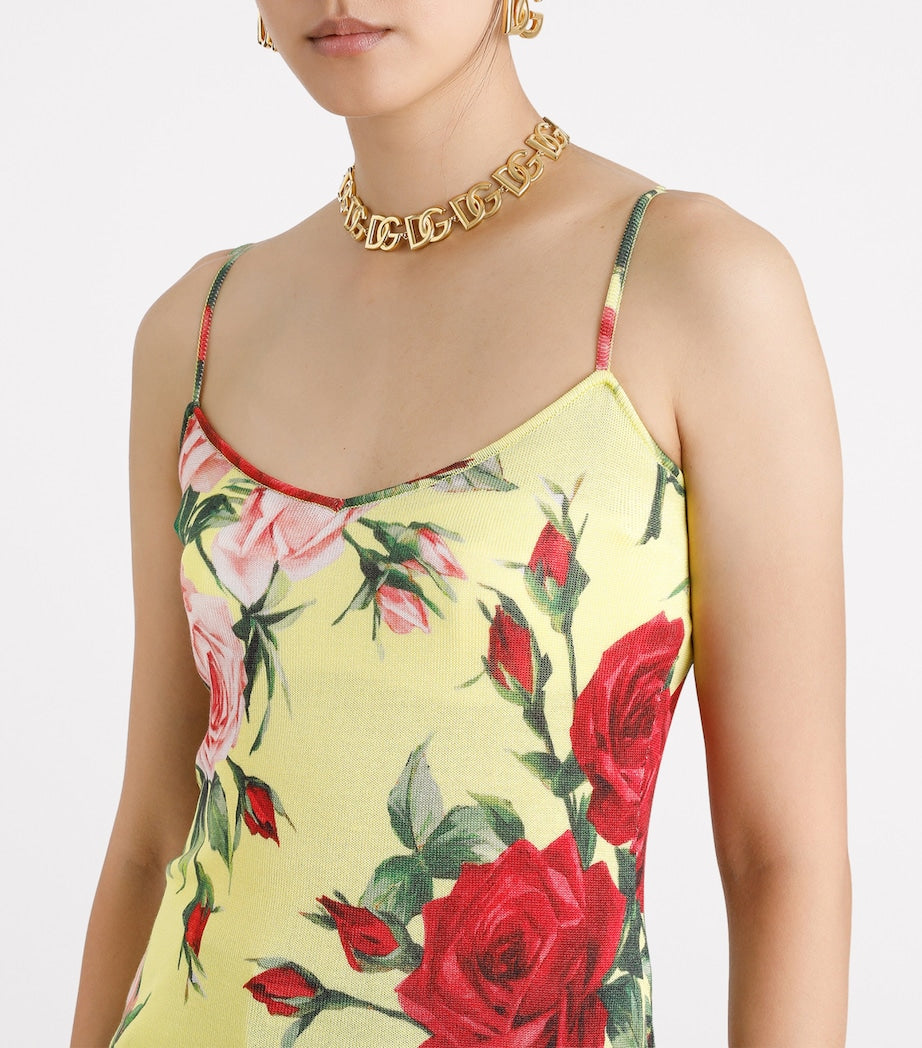 Multi Silk Floral Tank Top