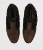 Santoni Brown Suede Fortune Ankle Boots