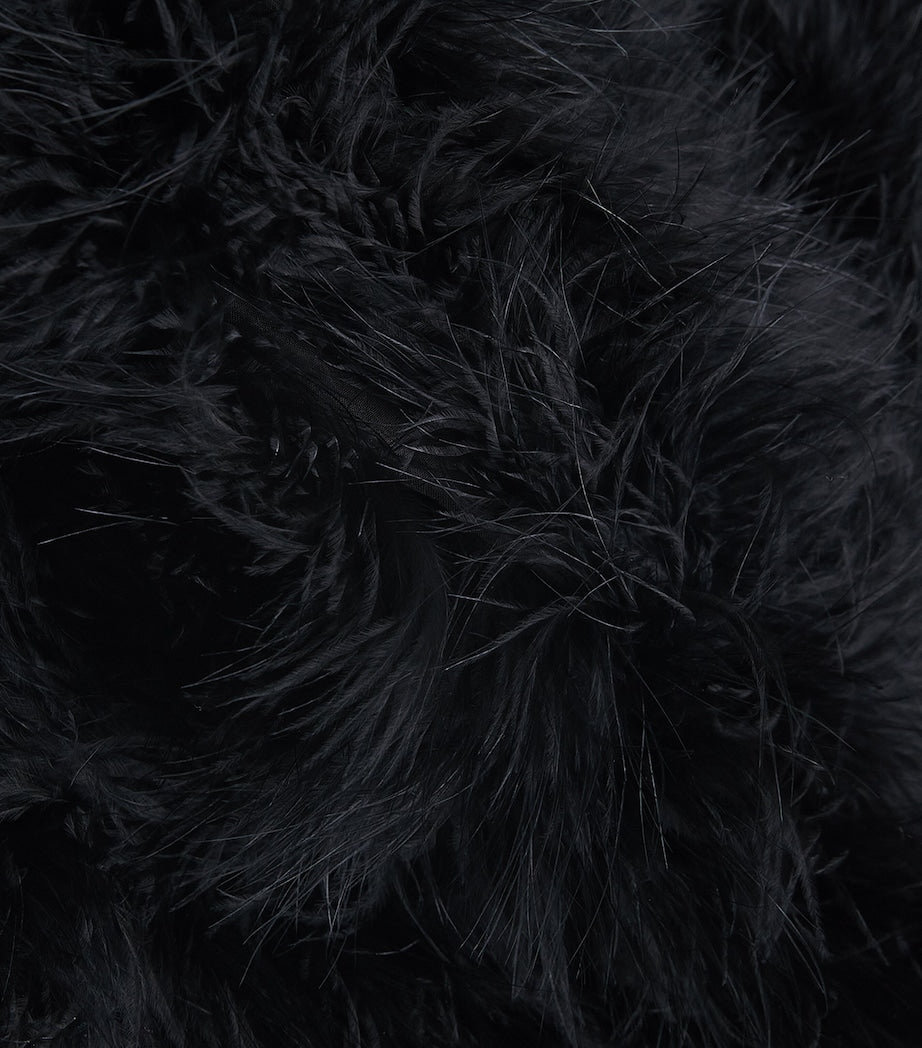 Yves Salomon Black Feather Jacket