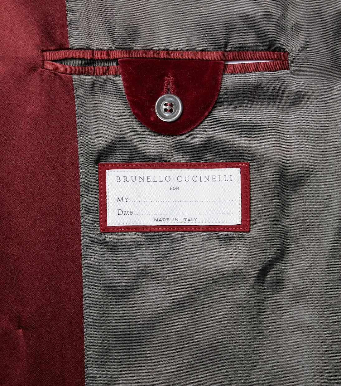 Brunello Cucinelli - جاكيت توكسيدو من القطن والمخمل الحريري