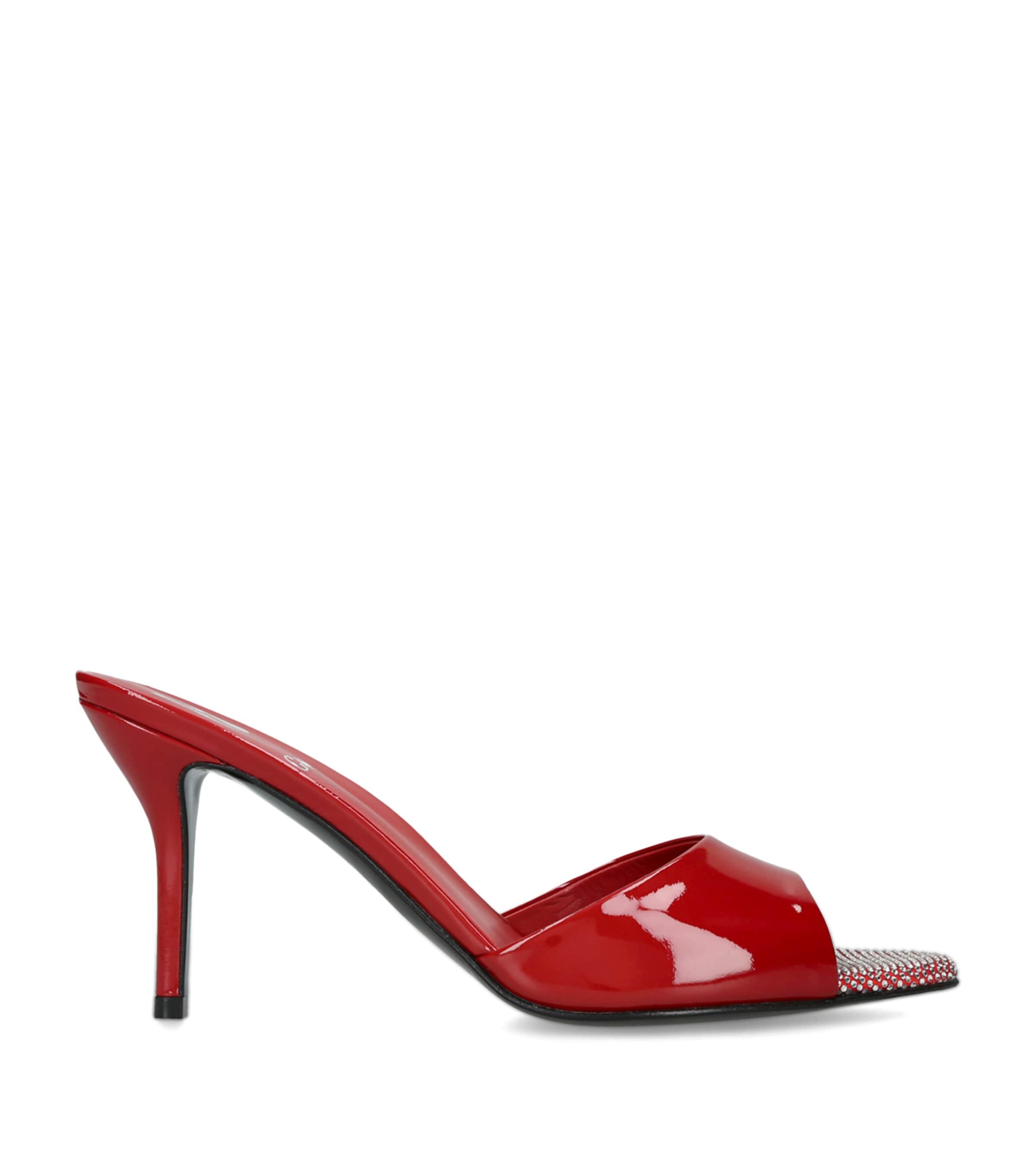 Red Leather Marmont Heeled Mules 85