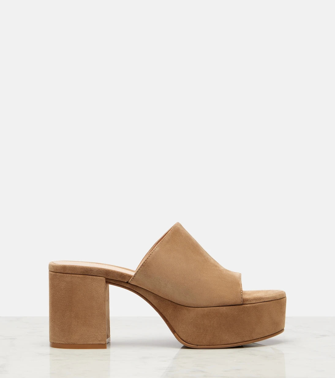 Gianvito Rossi - Suede platform mules