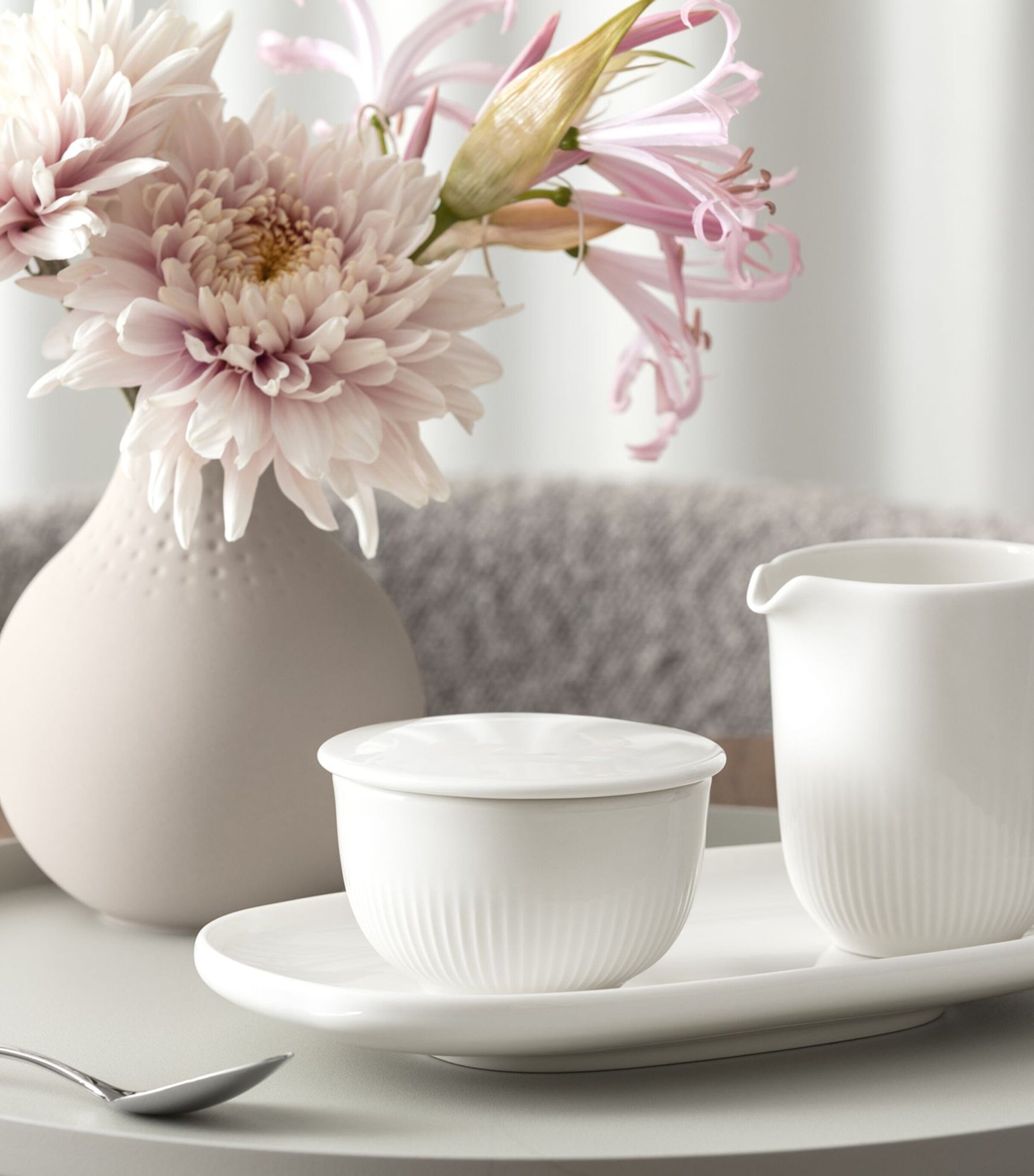 Porcelain Afina Sugar Bowl with Lid