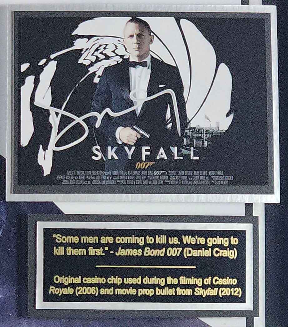 James Bond Skyfall Daniel Craig Signed Framed Display