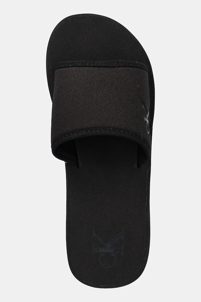 Calvin Klein Jeans BEACH WEDGE SLIDE CANVAS Terlik