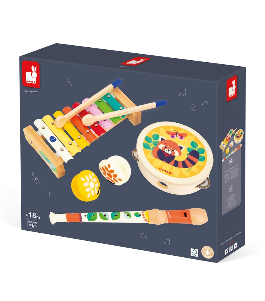 Wooden Four-Piece Musical Set