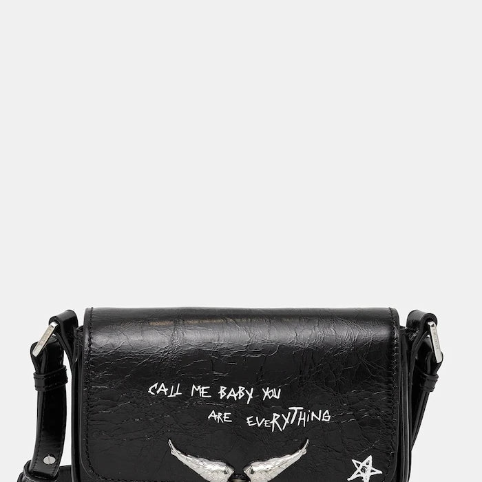 Кожена чанта ZADIG&VOLTAIRE LE ZAZI VINTAGE GRAFFITI