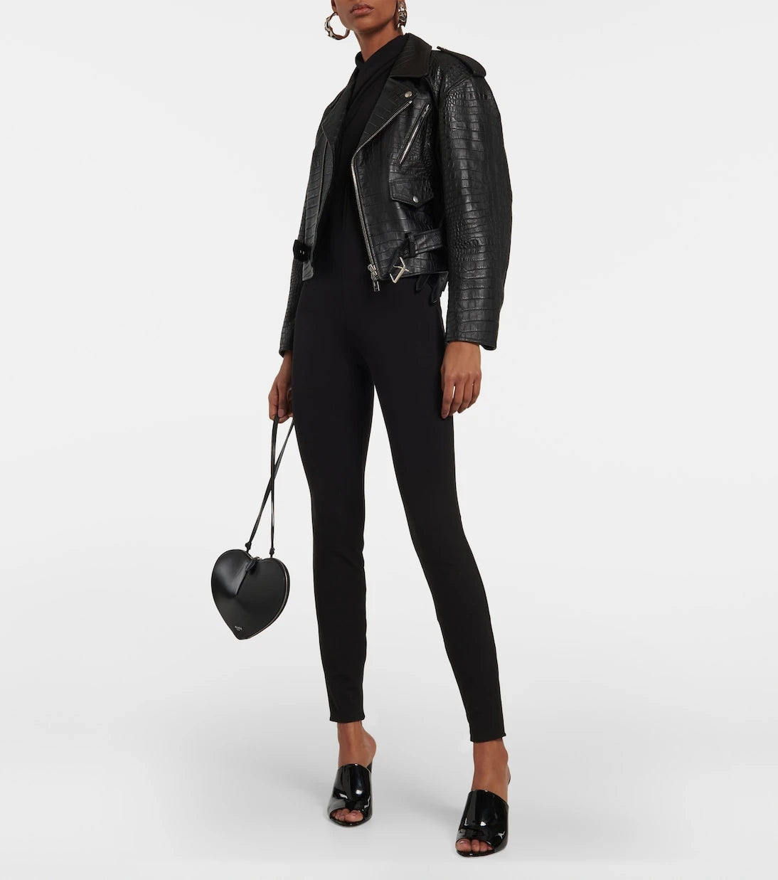 Alaïa - جمبسوت كريب بياقة رسن