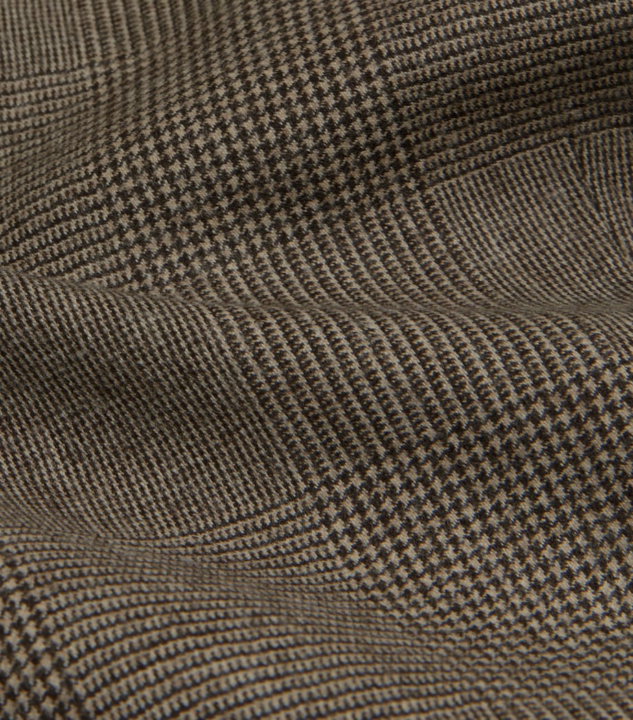 Wool Glen Check Double-Breasted Waistcoat