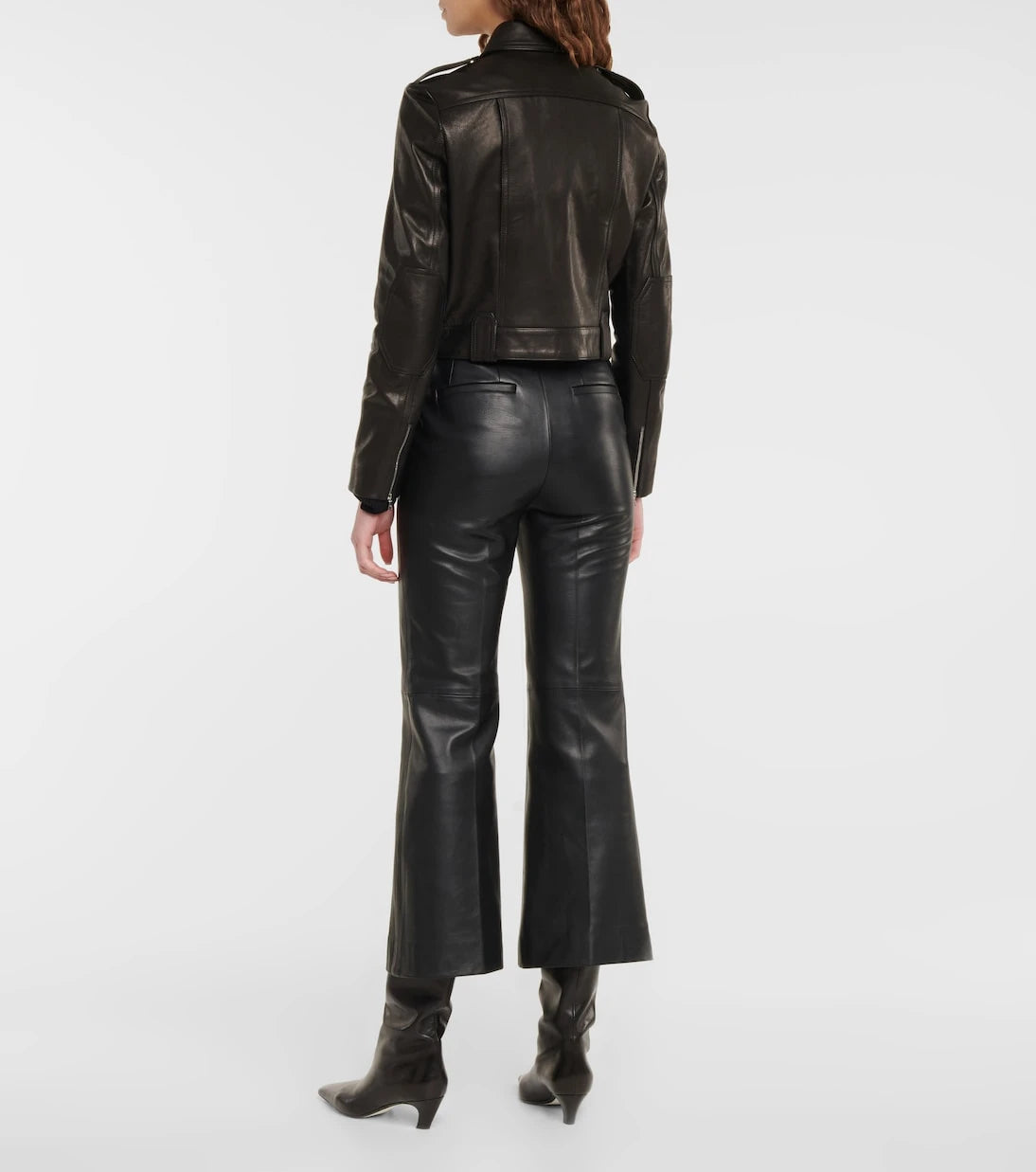 Khaite - Cordelia leather crop jacket