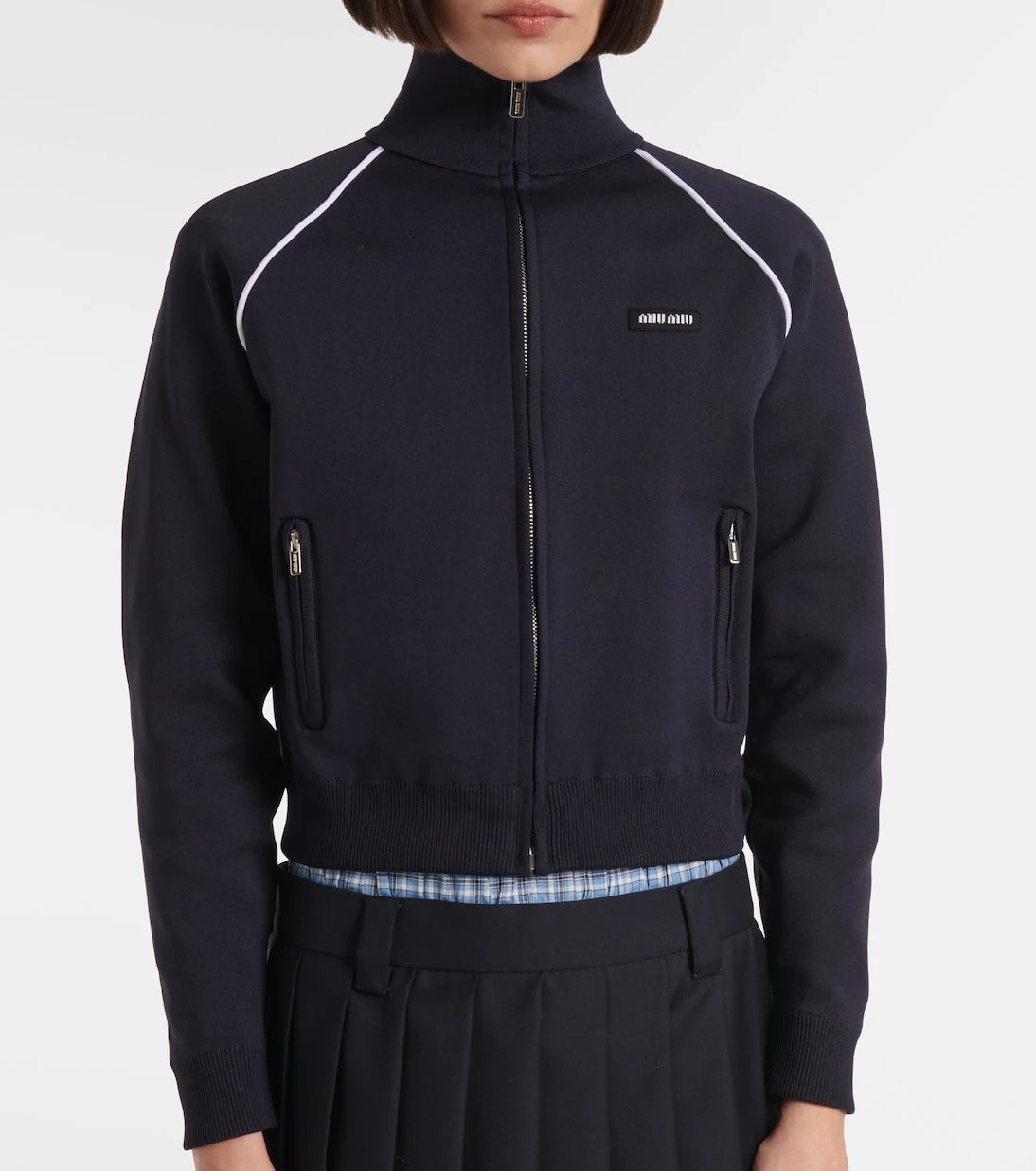 Miu Miu - Logo zip-up sweatshirt