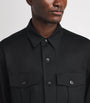 Canali Black Wool Overshirt