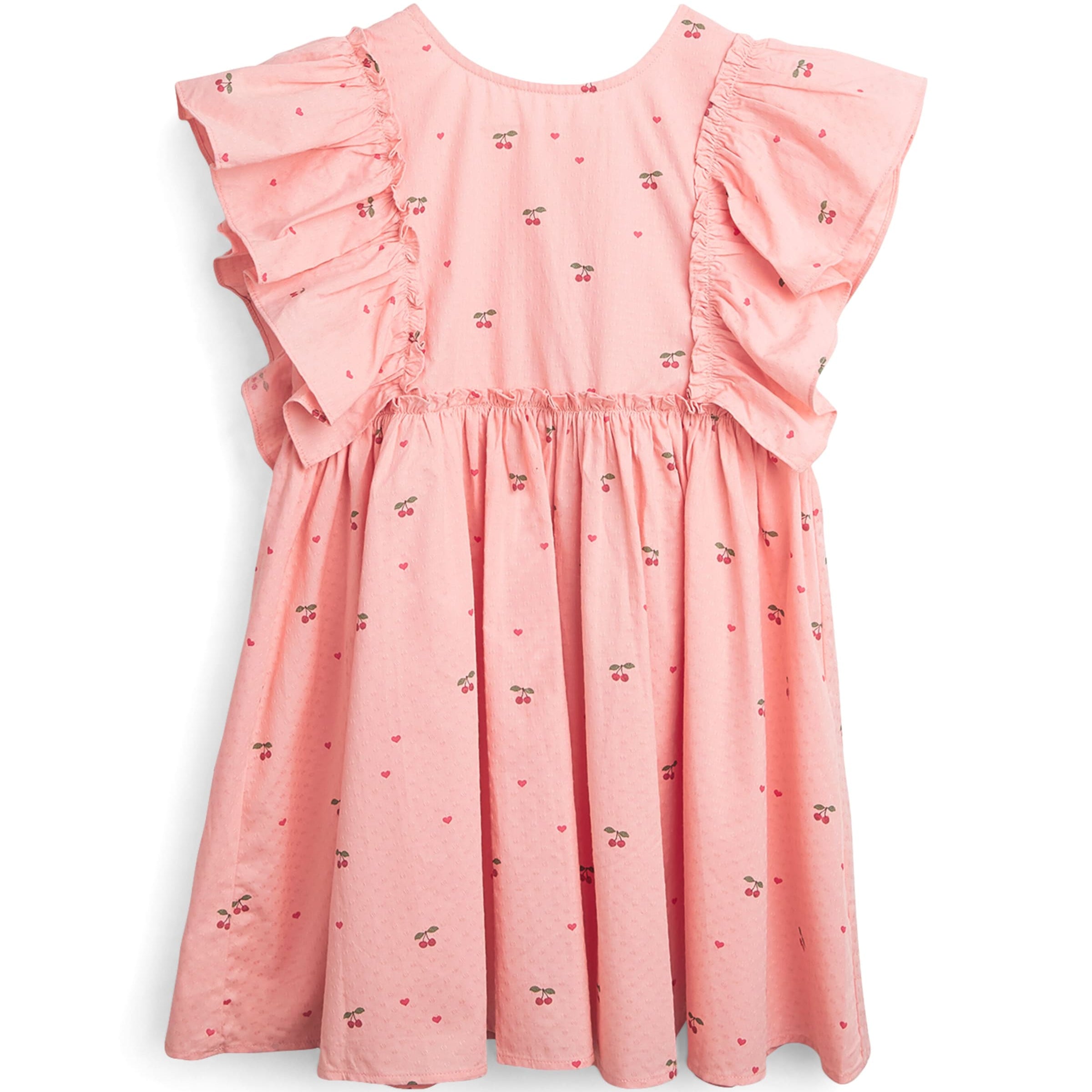Pink Cherry Print Evia Bow Dress (5-10 Years)