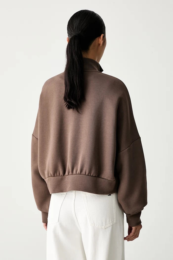 adidas Originals fermuarlı kadın pamuklu Spacer sweatshirt