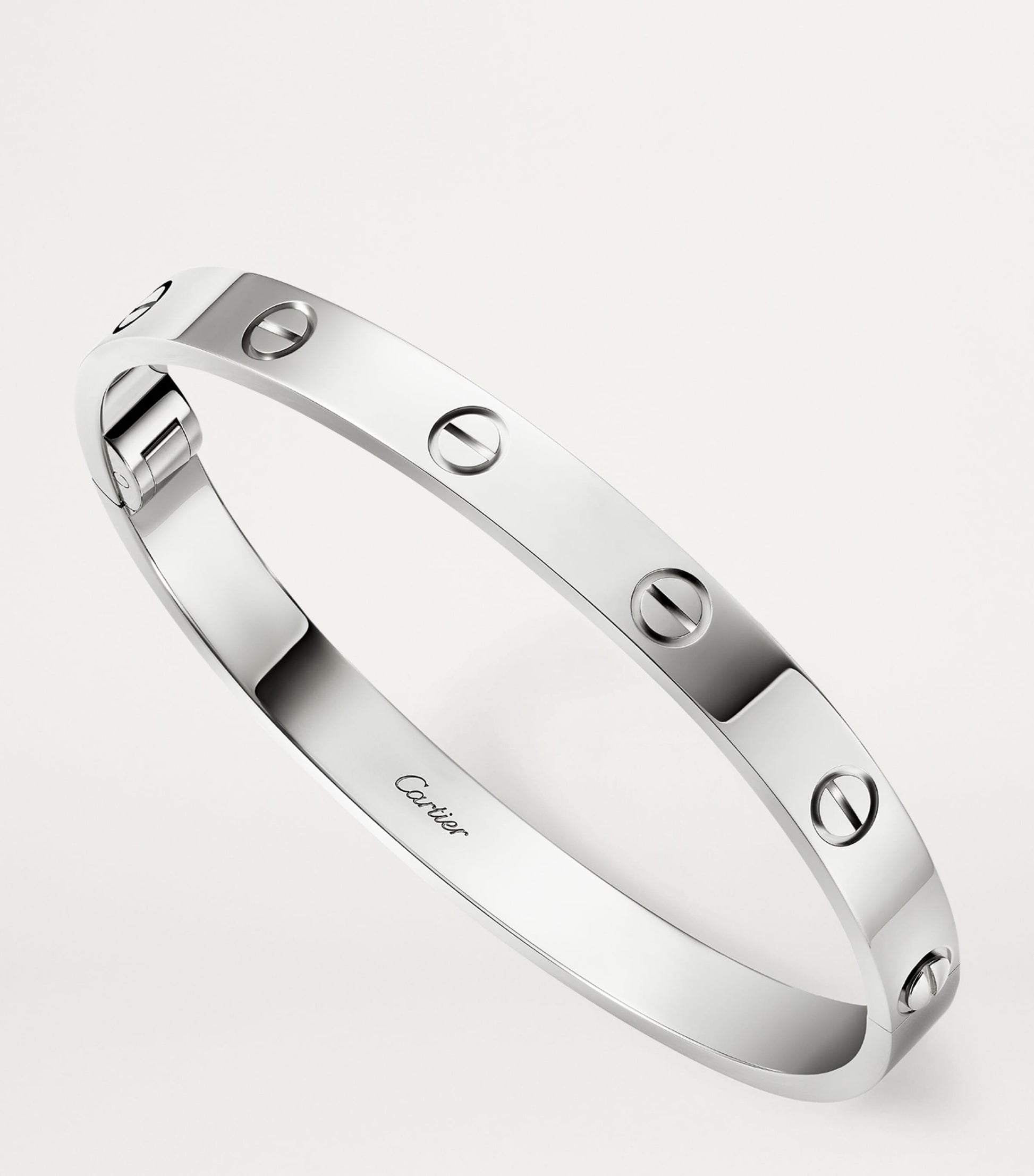 Cartier LOVE Classic White Gold Bracelet - Single-Screw Closure