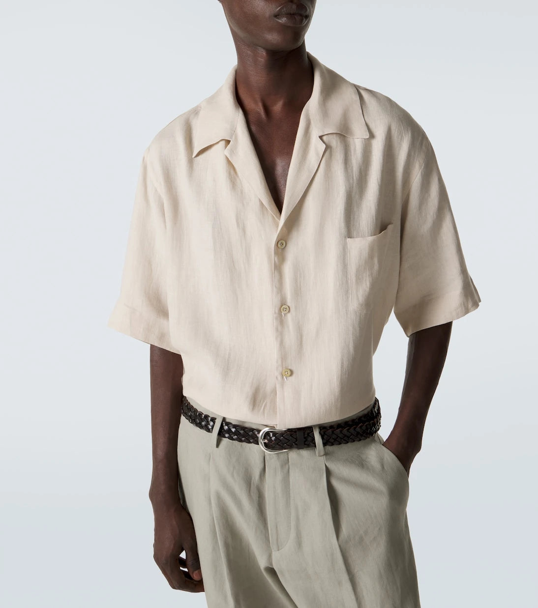 Kiton - Linen bowling shirt