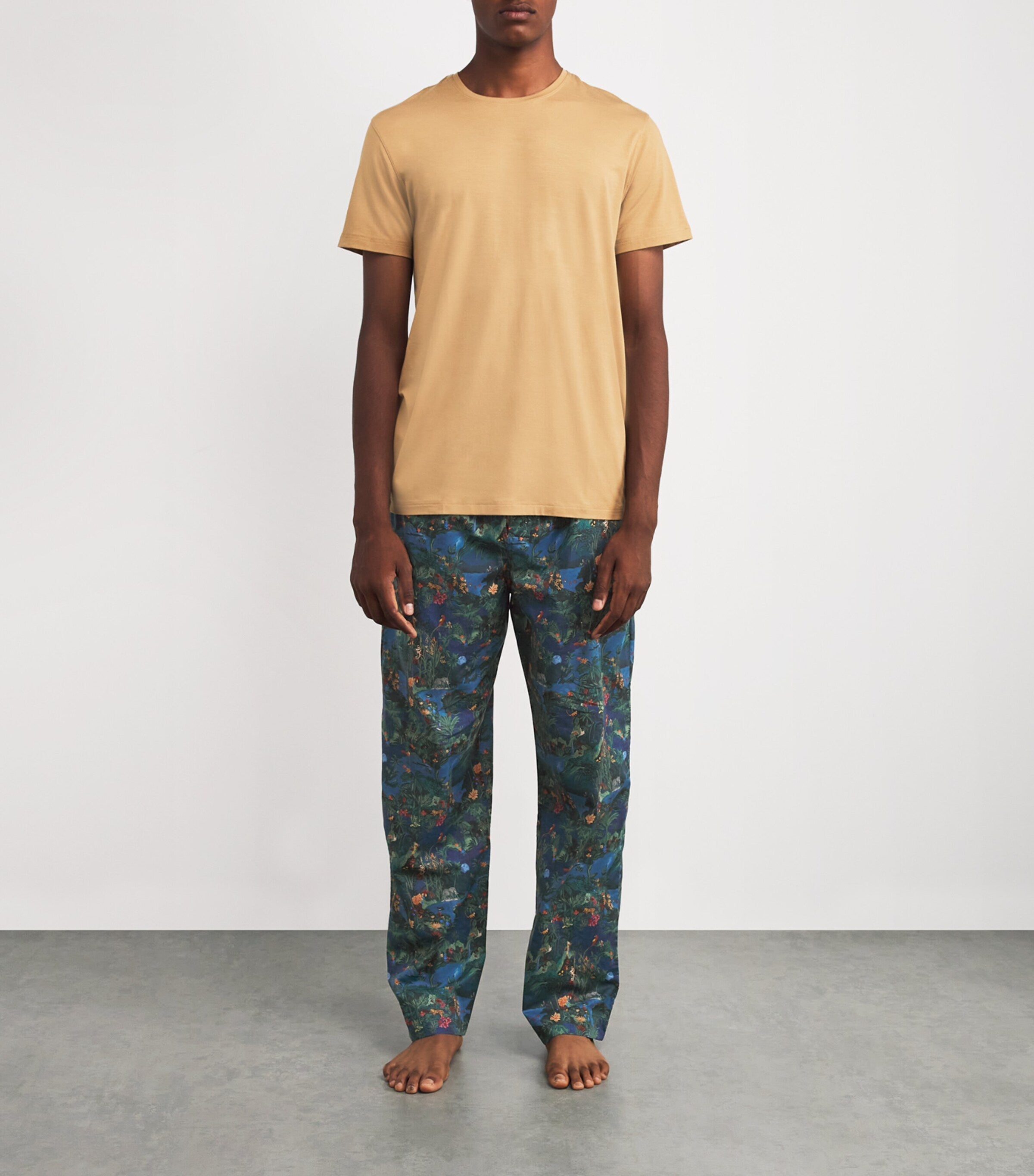 Cotton Jungle Print Lounge Trousers MULTI-COLOURED