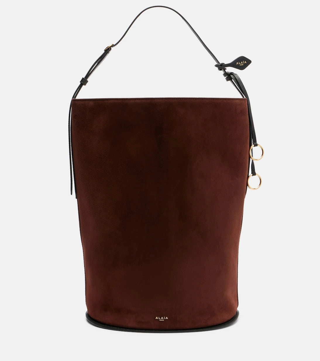 Alaïa - Hip Large leather-trimmed suede bucket bag