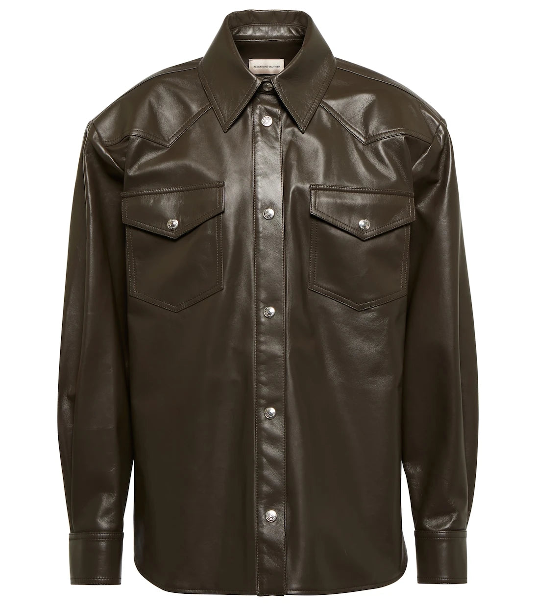 Alexandre Vauthier - Oversized leather shirt