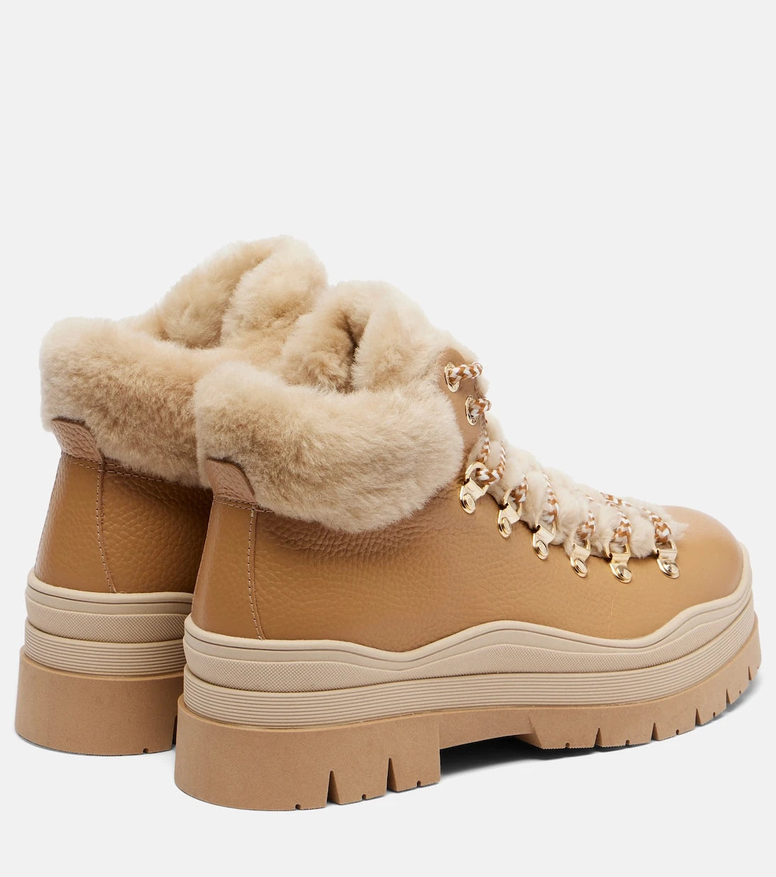 Bogner - Arosa leather and shearling ankle boots