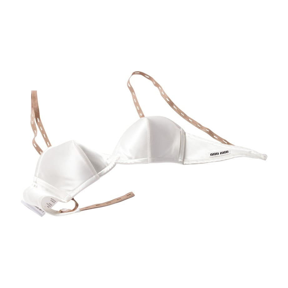 White Satin Bra