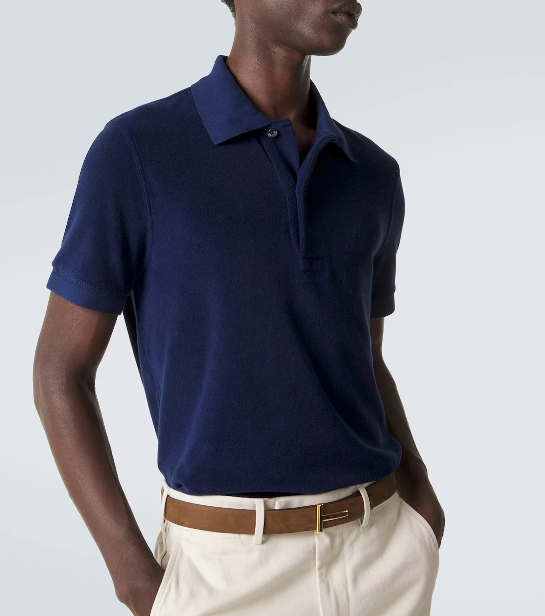 Tom Ford - Cotton-blend terry polo shirt