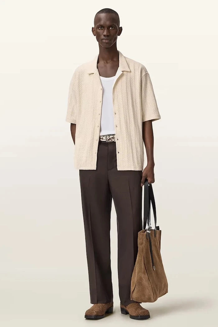 Памучна риза AllSaints TRACE