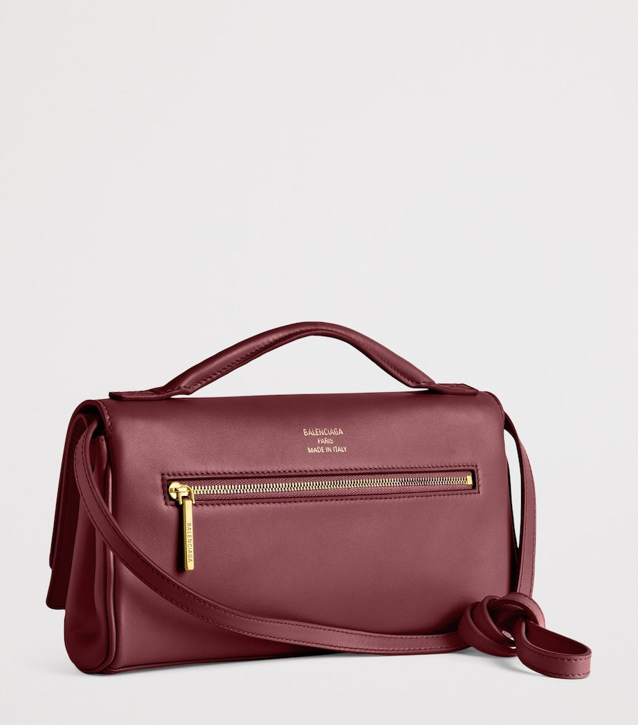 Balenciaga Red Small Calfskin Bel Air Clutch Bag