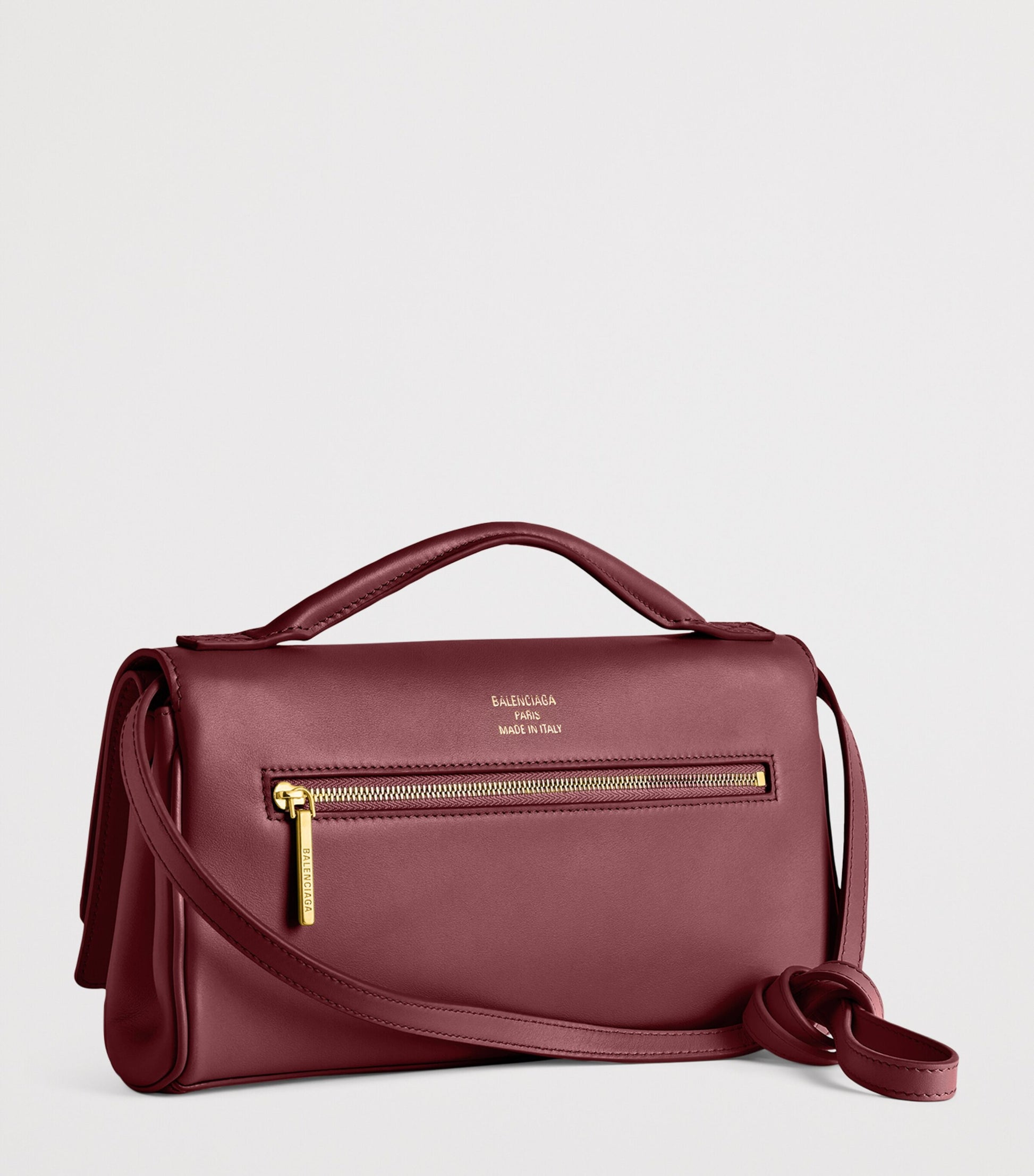 Balenciaga Red Small Calfskin Bel Air Clutch Bag