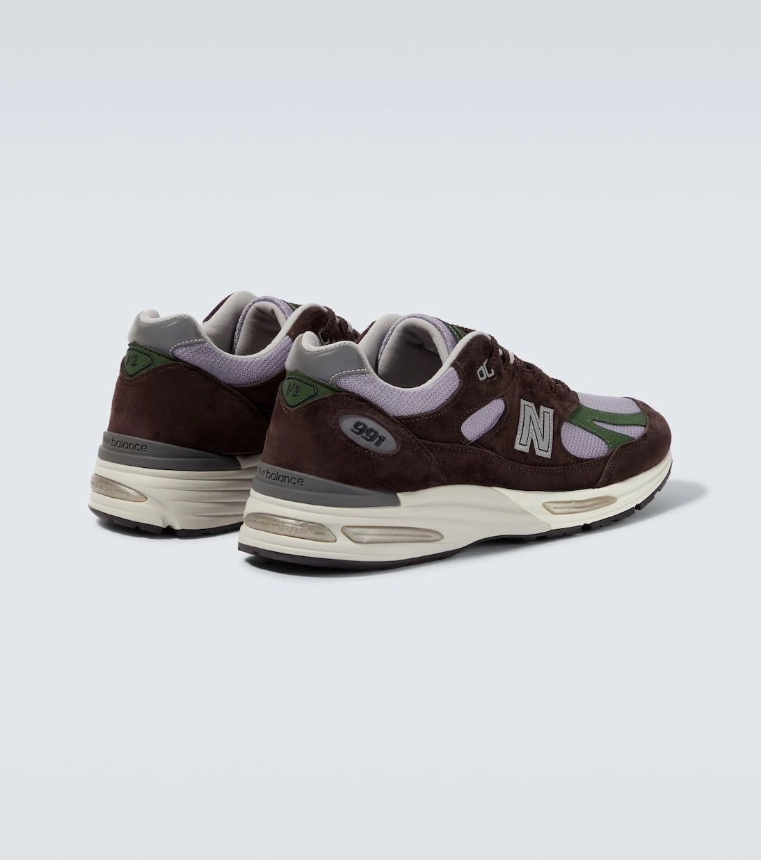 New Balance - 991v2 suede-trimmed sneakers