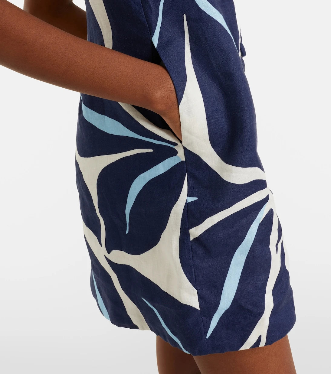 Cala de la Cruz - Rhoda printed linen minidress