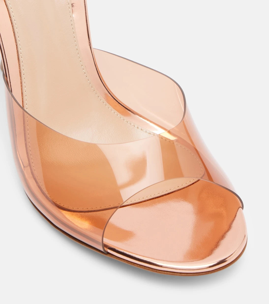 Gianvito Rossi - Sofia leather-trimmed PVC mules