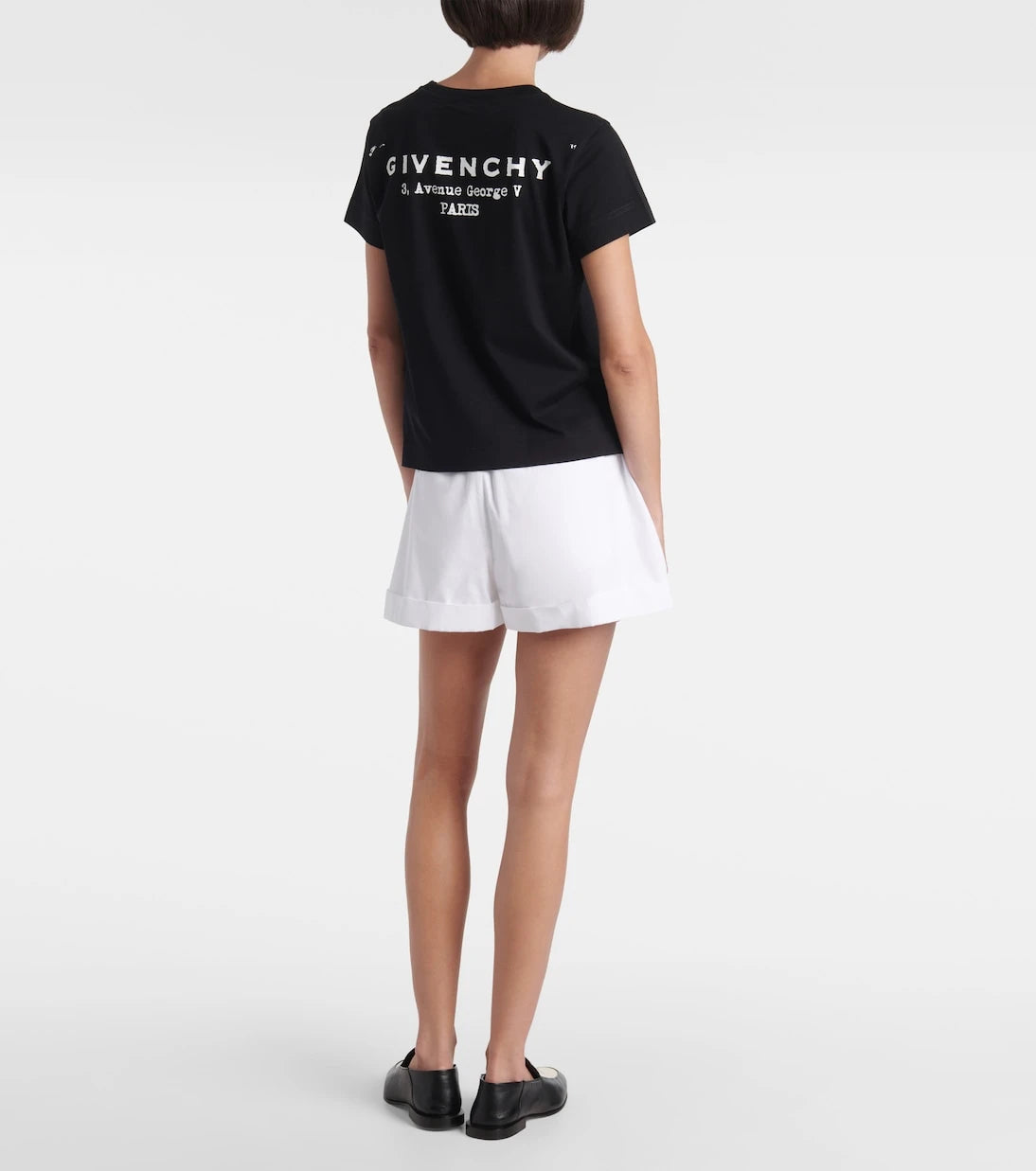 Givenchy - تيشيرت جيرسيه قطني بطبعة شعار Givenchy