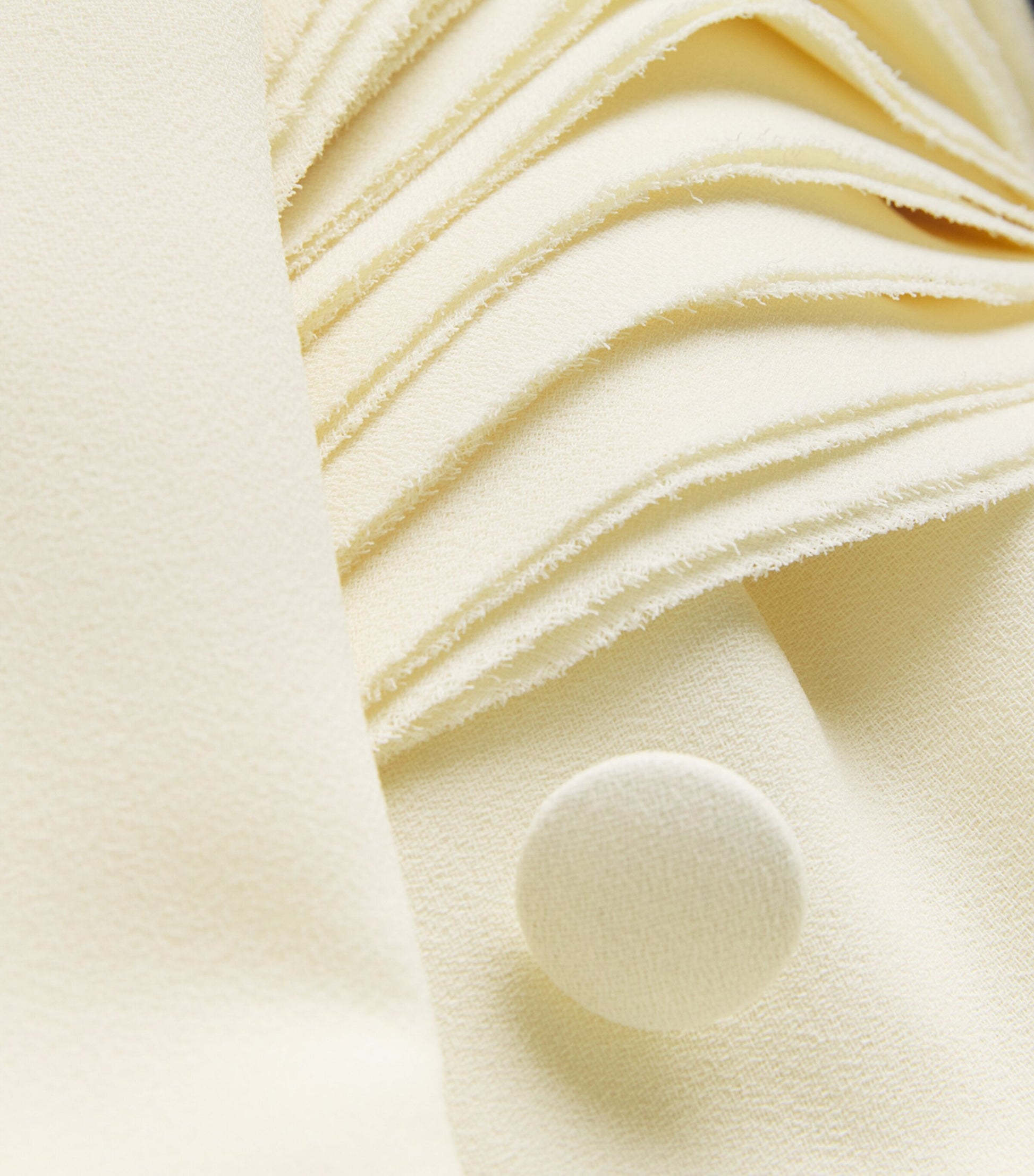 Yasmin Mansour Ivory Pleated Double-Breasted Blazer Maxi Dress