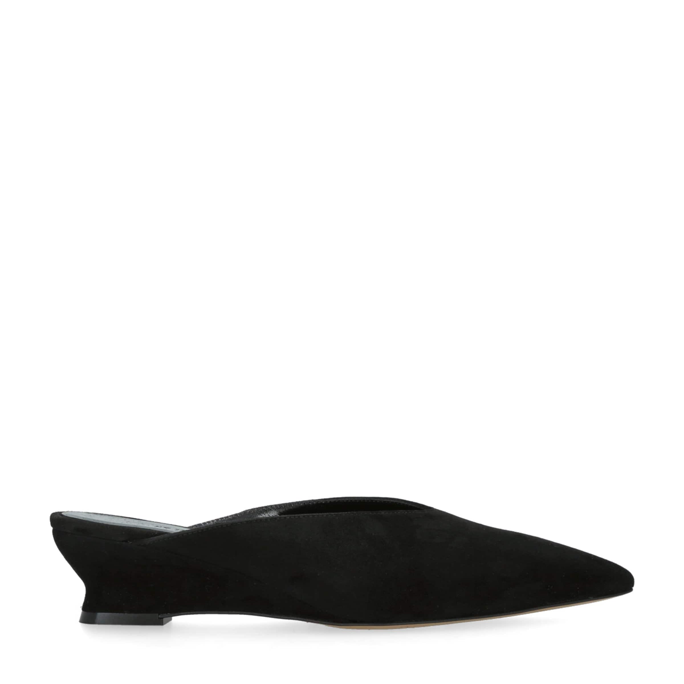 Le Monde Beryl Black Suede Micro Wedge Mules 40