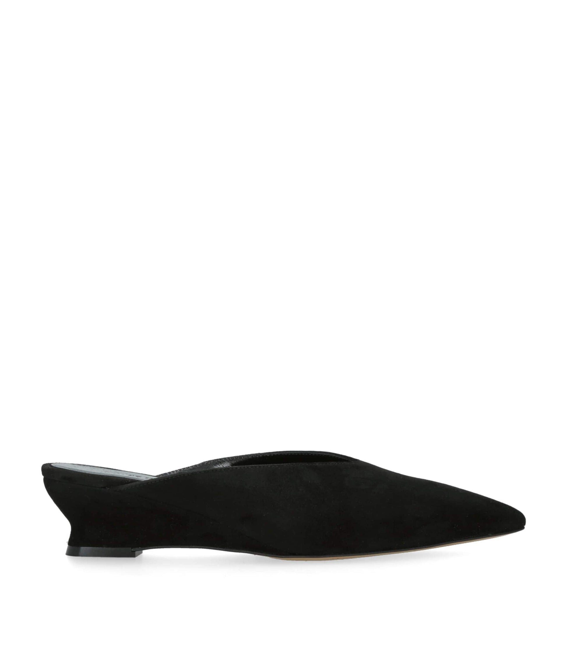 Le Monde Beryl Black Suede Micro Wedge Mules 40