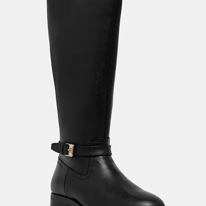Tommy Hilfiger TH BUCKLE RIDING LTHR LONG BOOT Deri Çizme