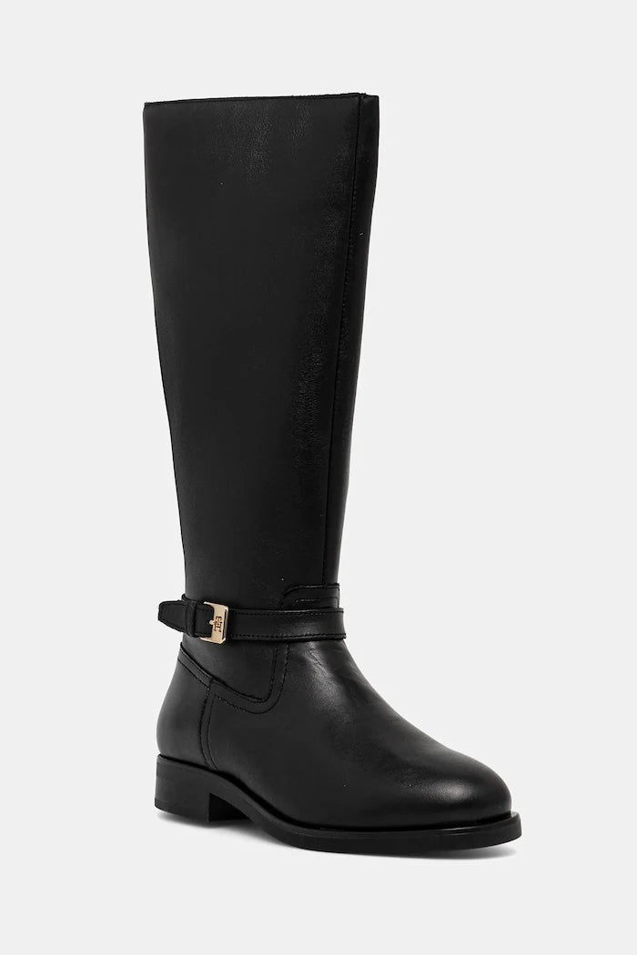 Tommy Hilfiger TH BUCKLE RIDING LTHR LONG BOOT Deri Çizme