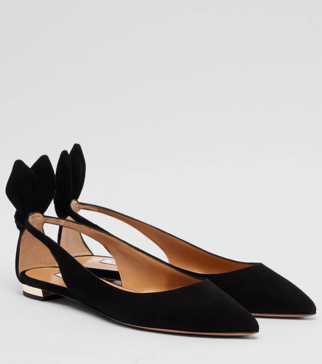 Aquazzura - Bow Tie suede ballet flats