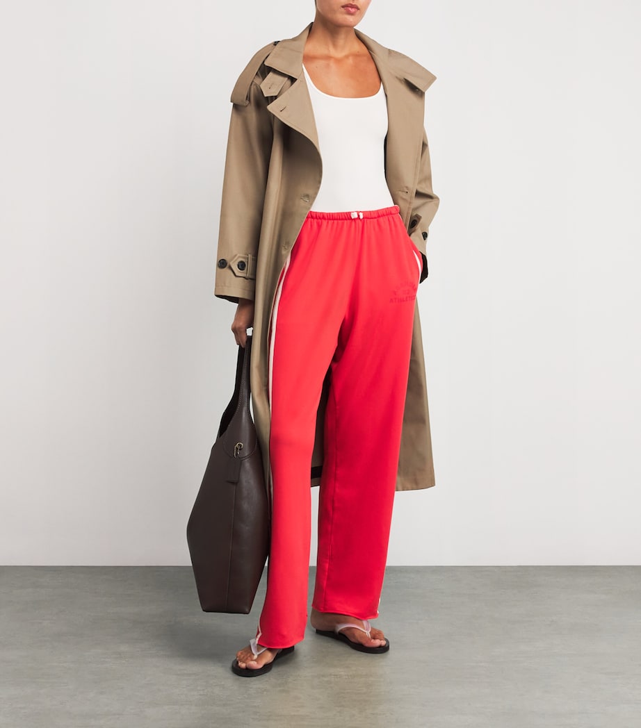 Adanola Red Organic Cotton-Modal Straight Sweatpants