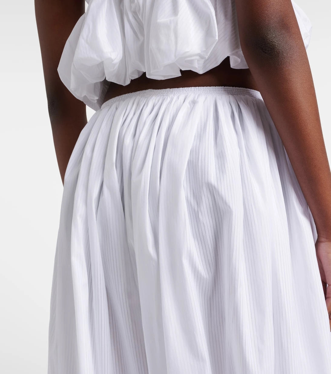 Alaïa - Striped cotton poplin balloon pants